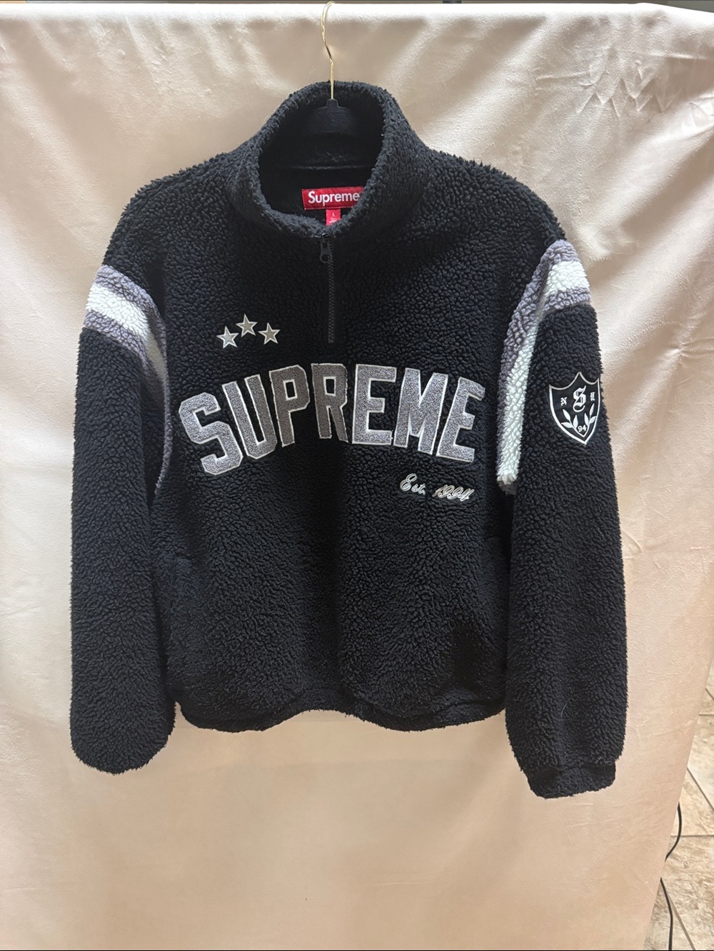 Supreme Arc Half Zip Fleece Pullover FW23 Size Small
